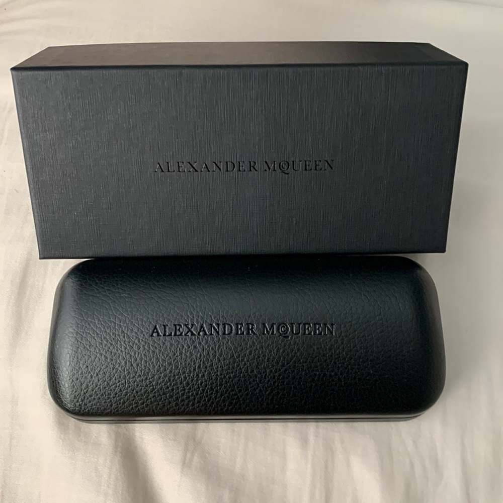 Alexander McQueen sunglass case and box